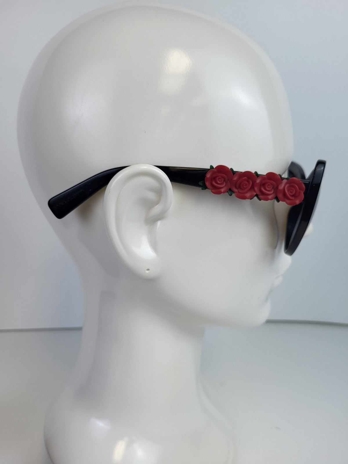 Dolce Gabbana Sunglasses DG 4252 Black Frame Red Rose 55/20