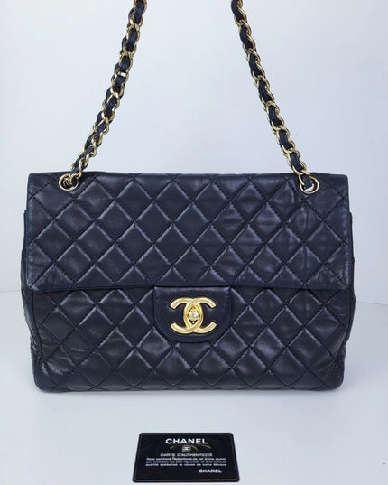 Chanel Vintage Classic Single Flap Quilted Maxi Bag