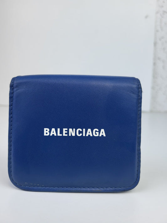 Balenciaga Blue Leather Small Wallet