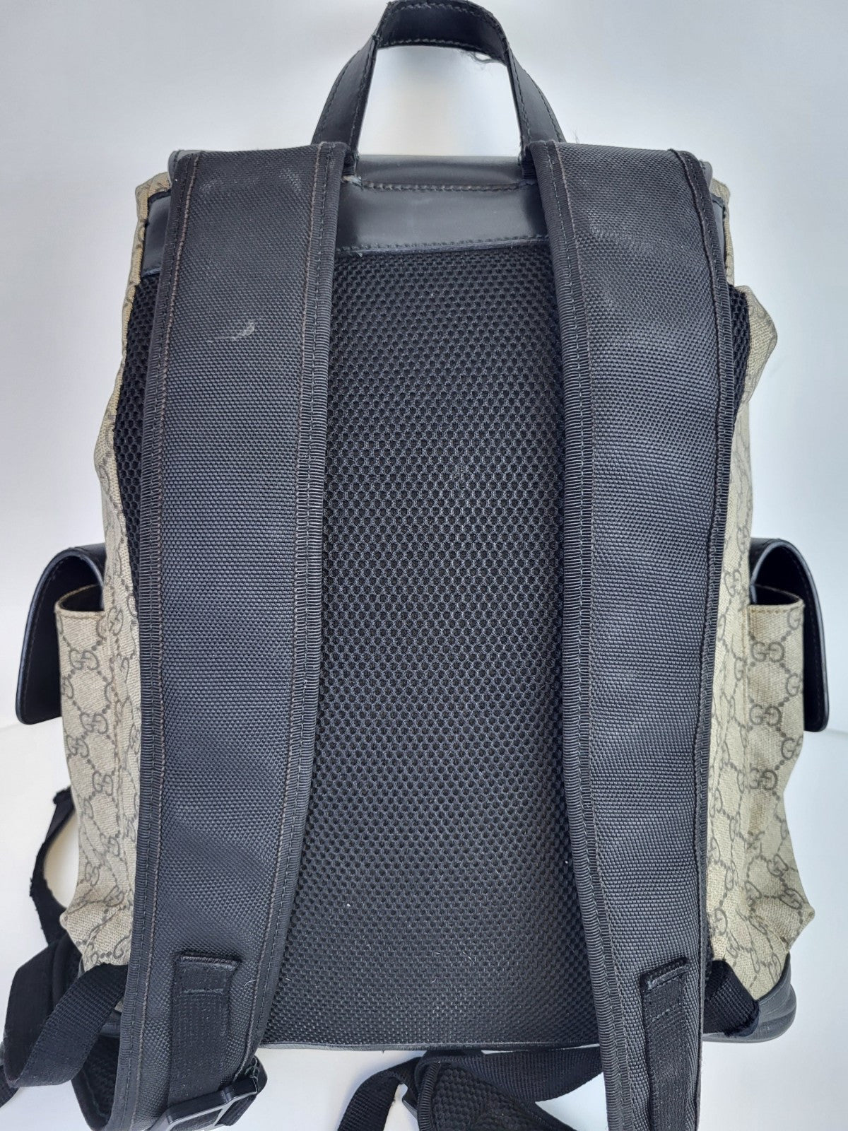 Gucci GG PVC Supreme's Backpack  Beige For Men 