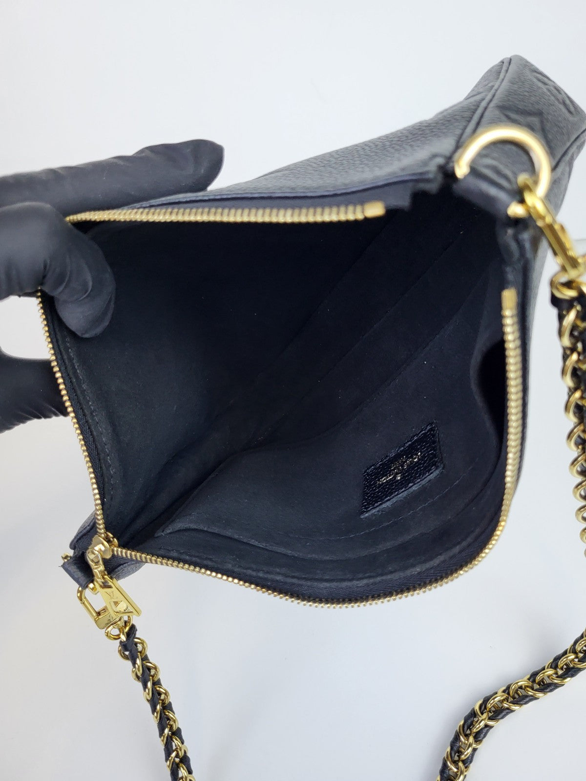 Louis Vuitton Monogram Giant Empreinte Pochette Black 
