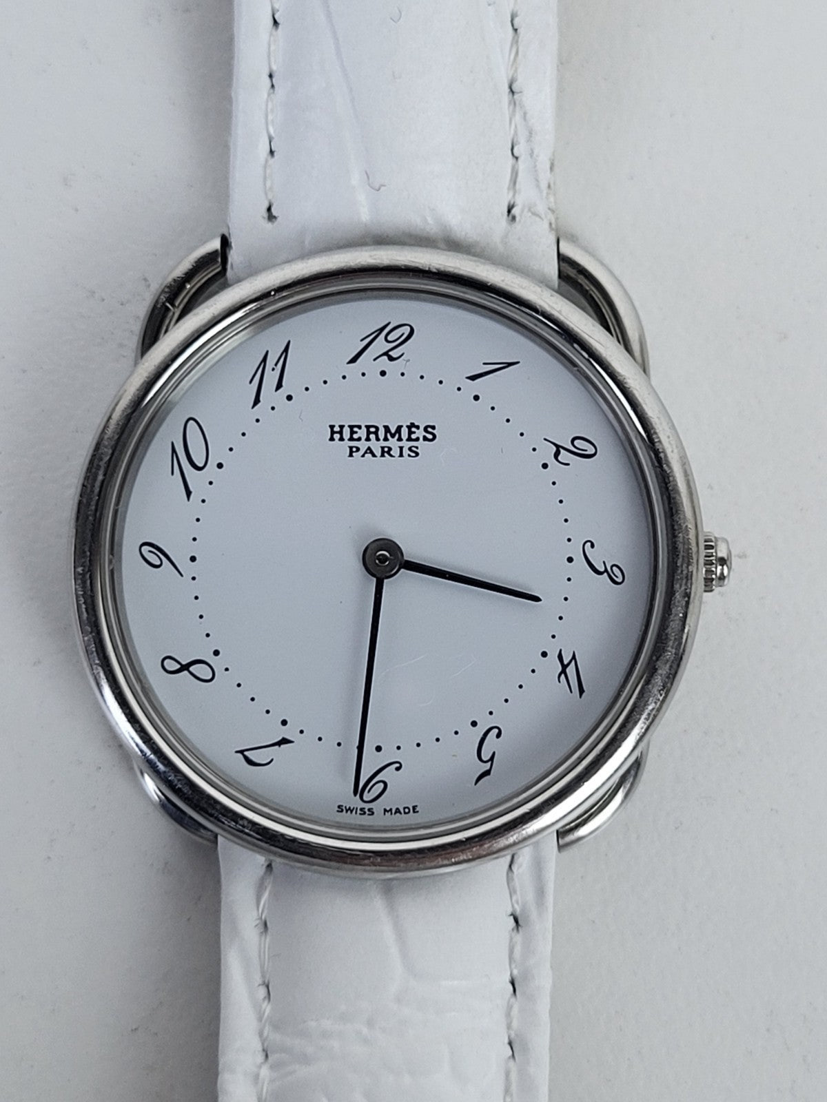 Hermes Arceau Quartz PM 28mm Ladies Watch White
