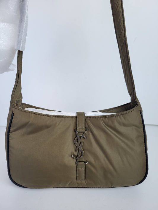 Saint Laurent Le 5 a 7 Hobo Nylon Small Shoulder Bag New