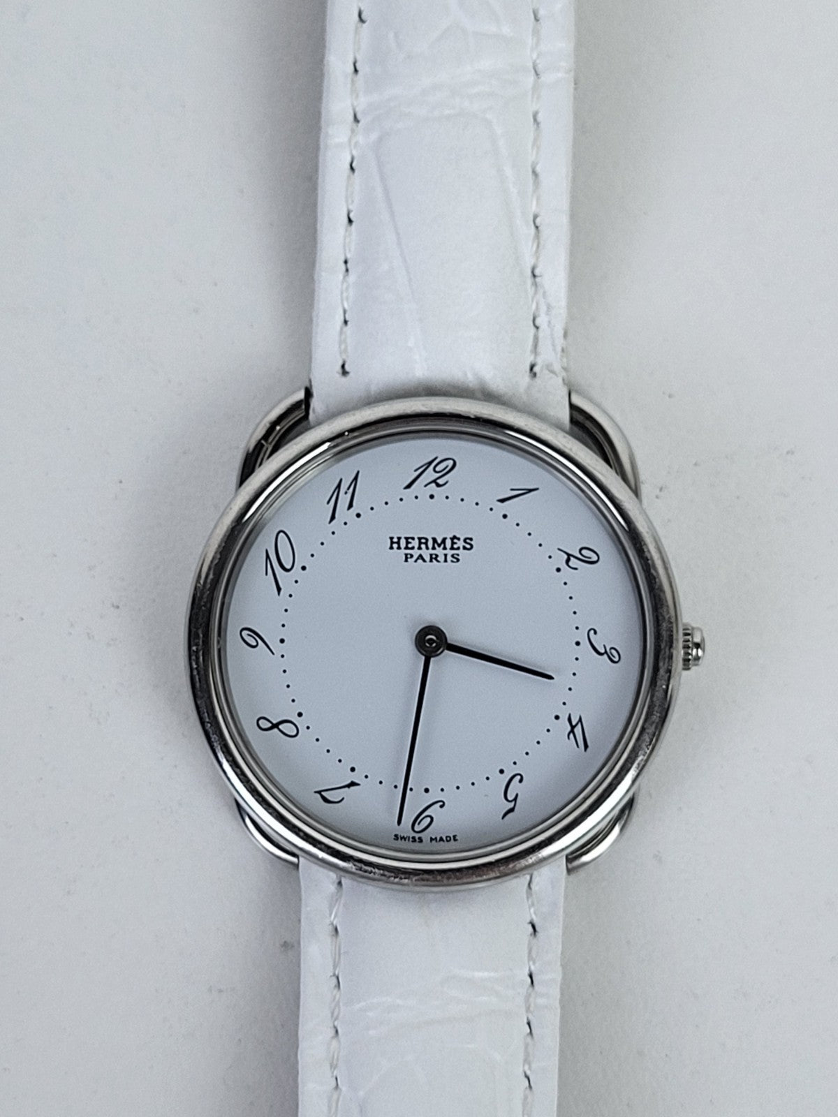 Hermes Arceau Quartz PM 28mm Ladies Watch White