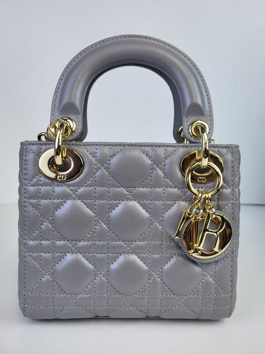Christian Dior Lady Dior Chain Bag Cannage Quilt Lambskin Mini