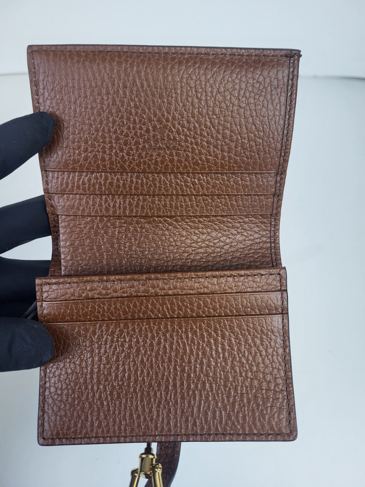 Gucci GG Denim Compact Wallet