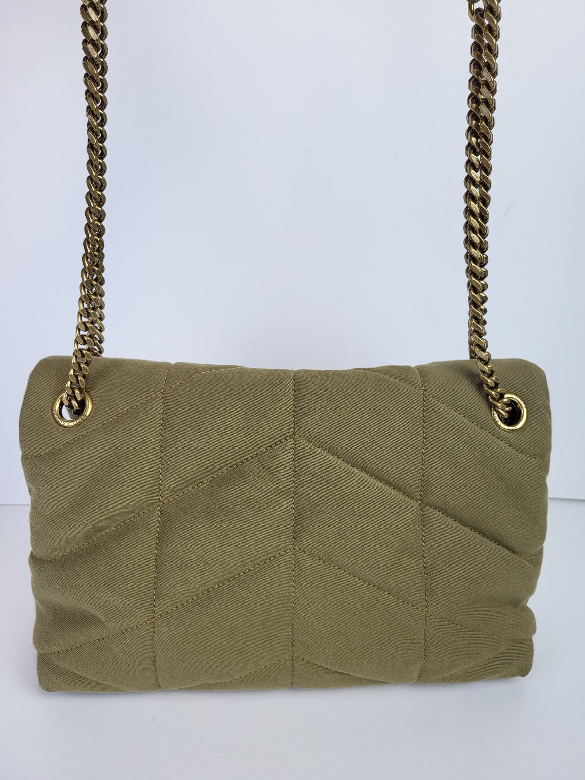 Saint Laurent Loulou Green Olive Shoulder Bag For Women $2850