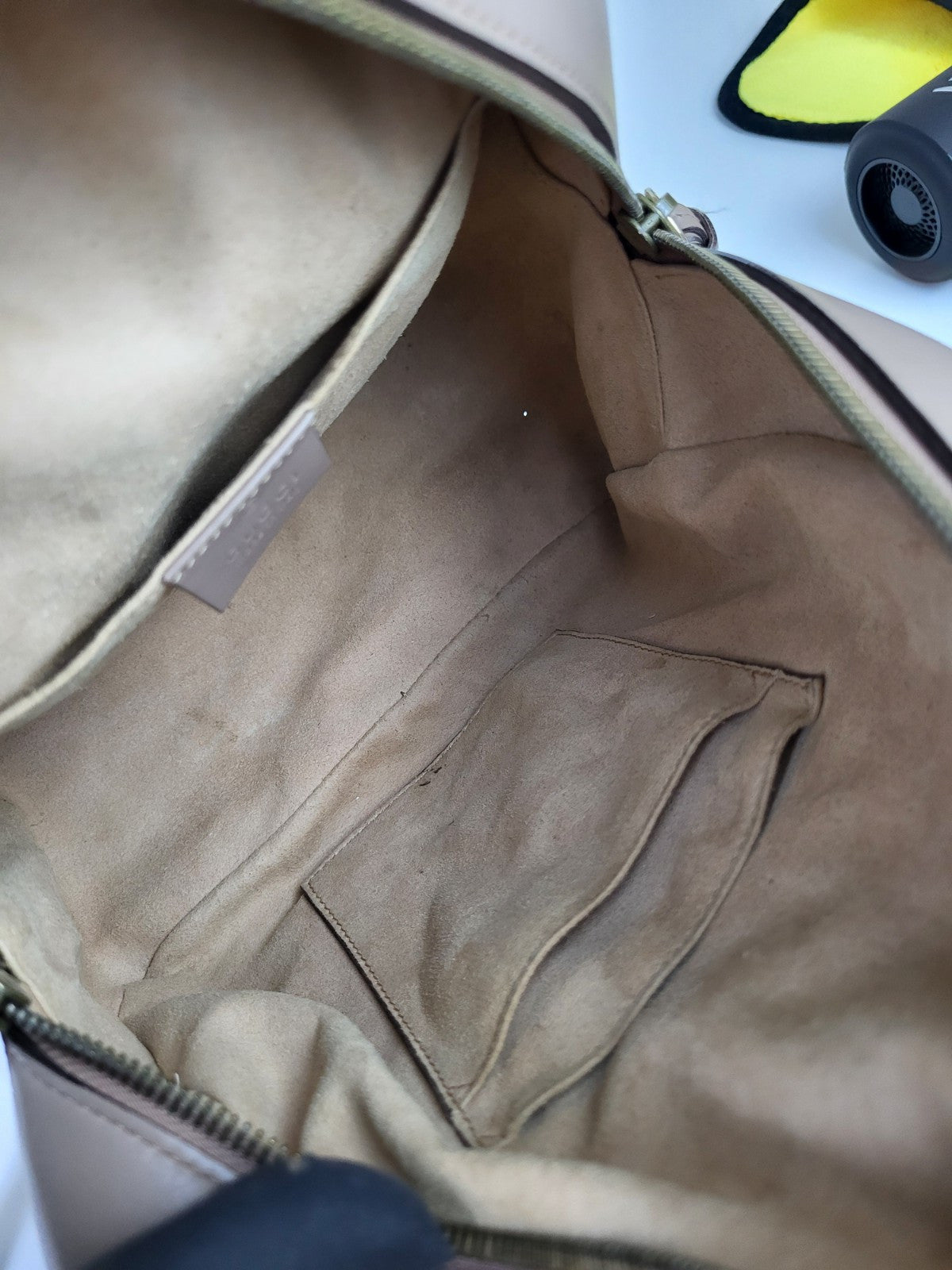 Gucci Beige Quilted Leather Marmont Backpack Bag