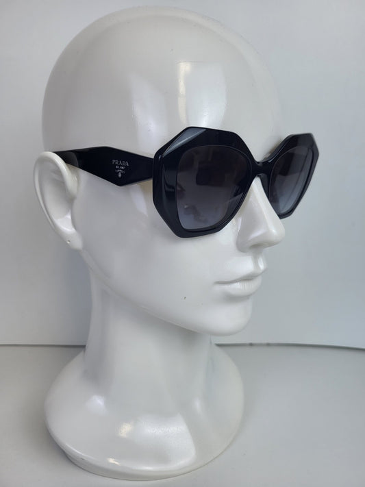 Prada Sunglasses SPR16W 1AB-5D1 53[]20 145 Women Black Geometric 