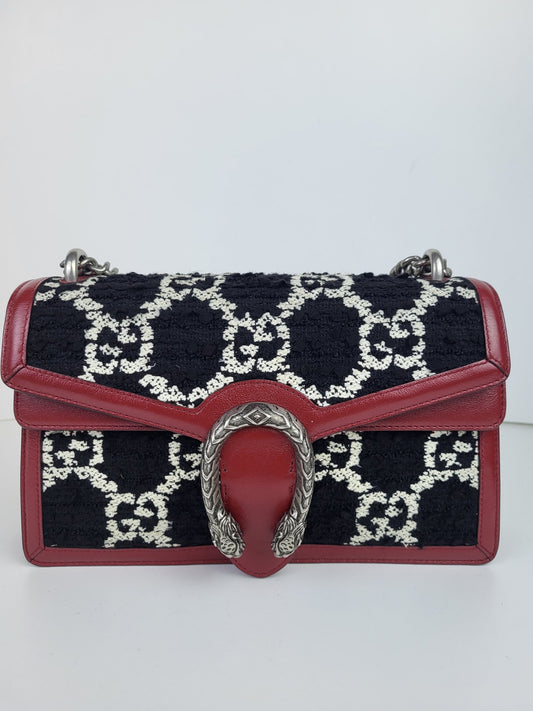 Gucci Dionysus Bag GG Tweed Small Should Bag