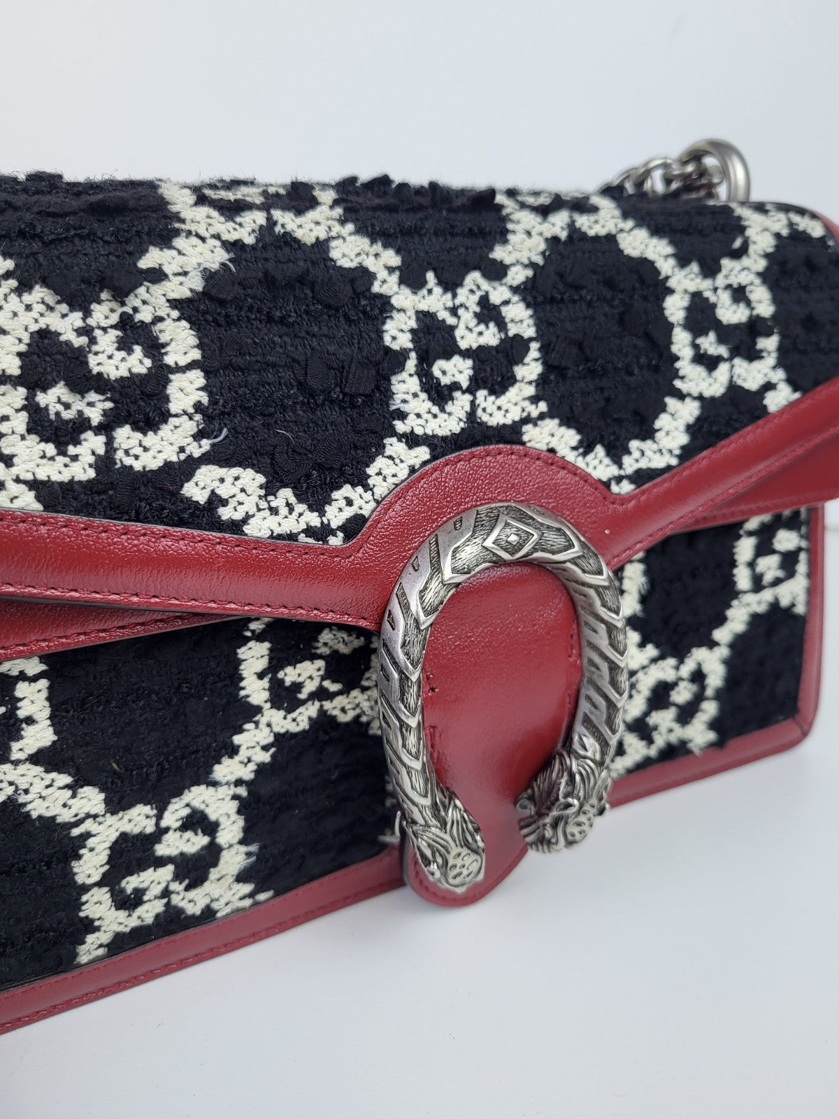 Gucci Dionysus Bag GG Tweed Small Should Bag