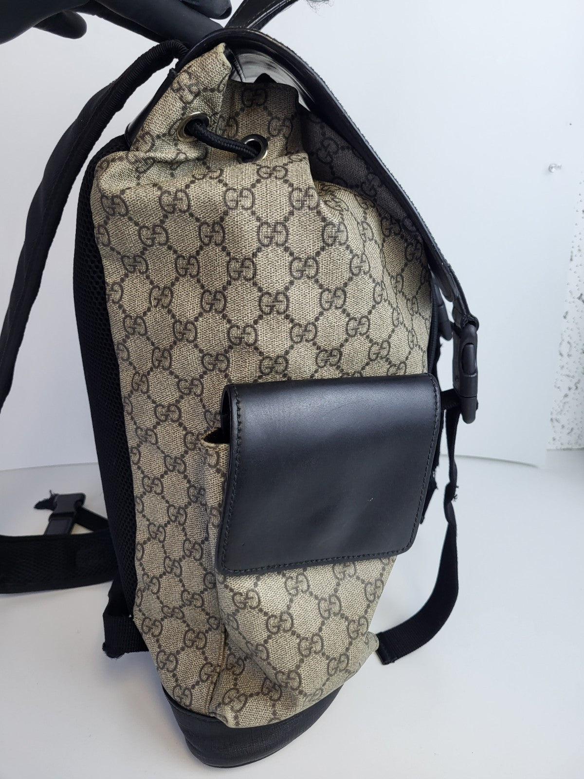 Gucci GG PVC Supreme's Backpack  Beige For Men 