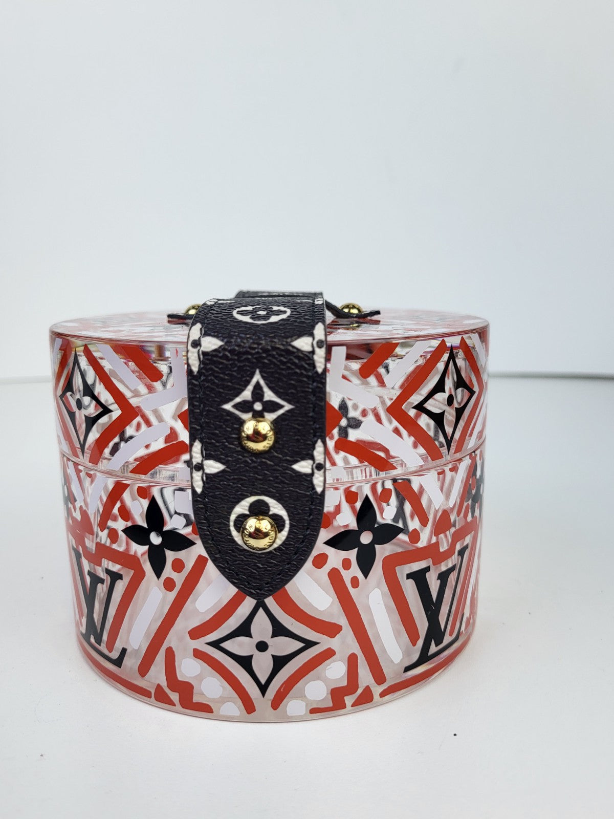 Louis Vuitton Transparent Plexiglass Monogram Giant Crafty Box Scott Rouge