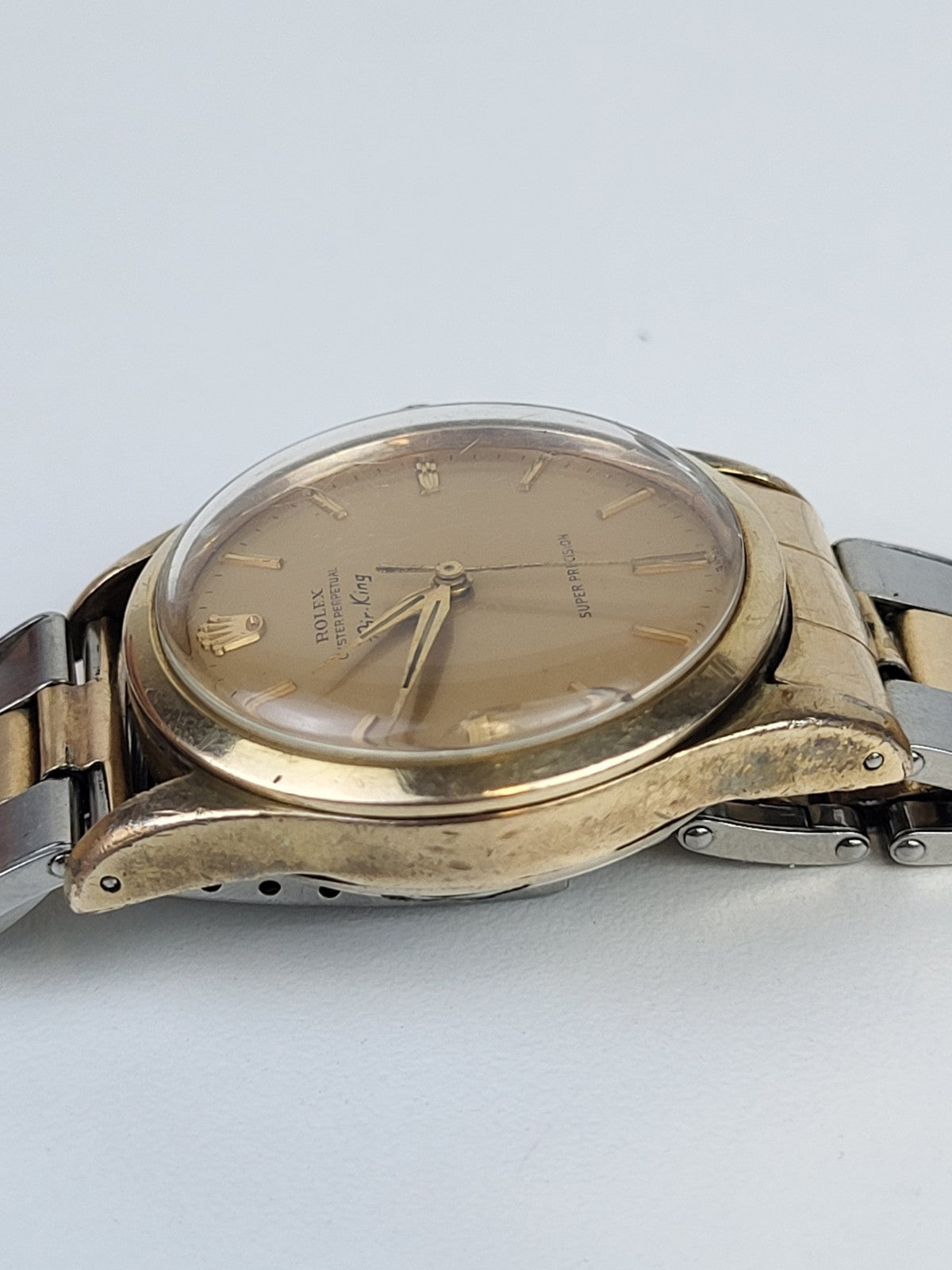 Rolex Air King Watch 5506 Rare Two Tone 14k Gold 34mm