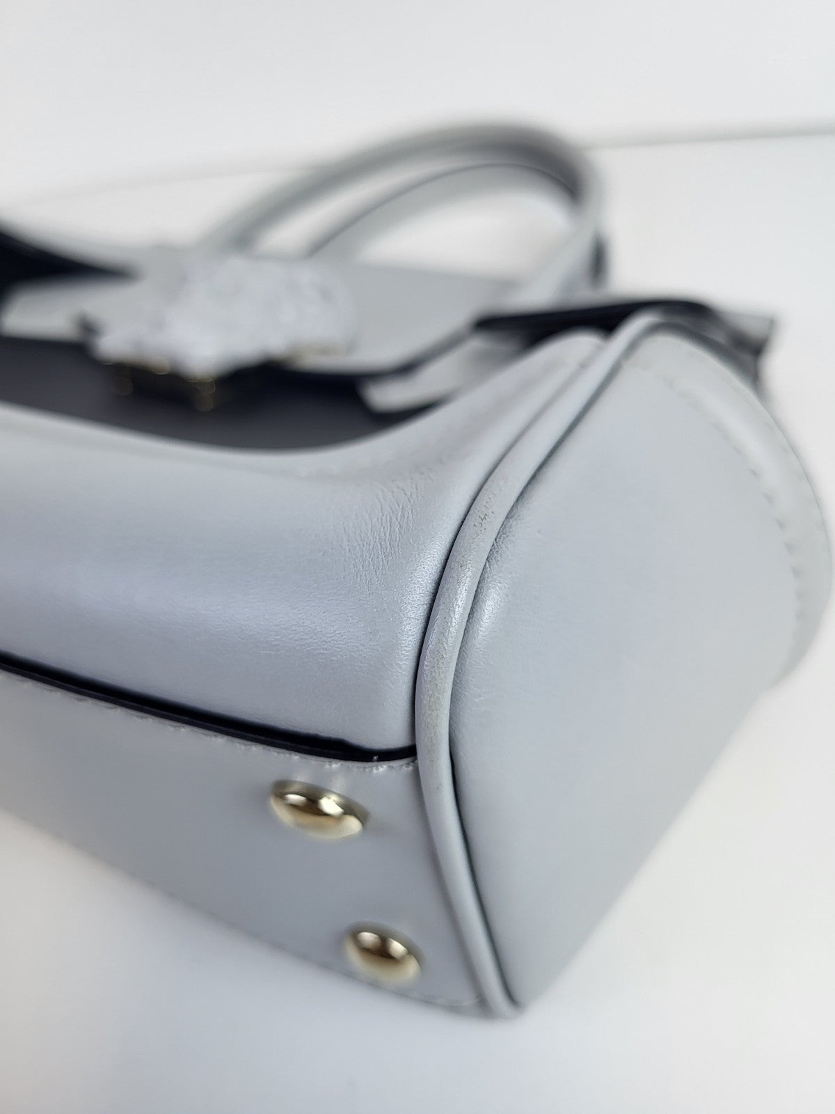 Versace Palazzo Empire Bag Leather Medium Bag Gray