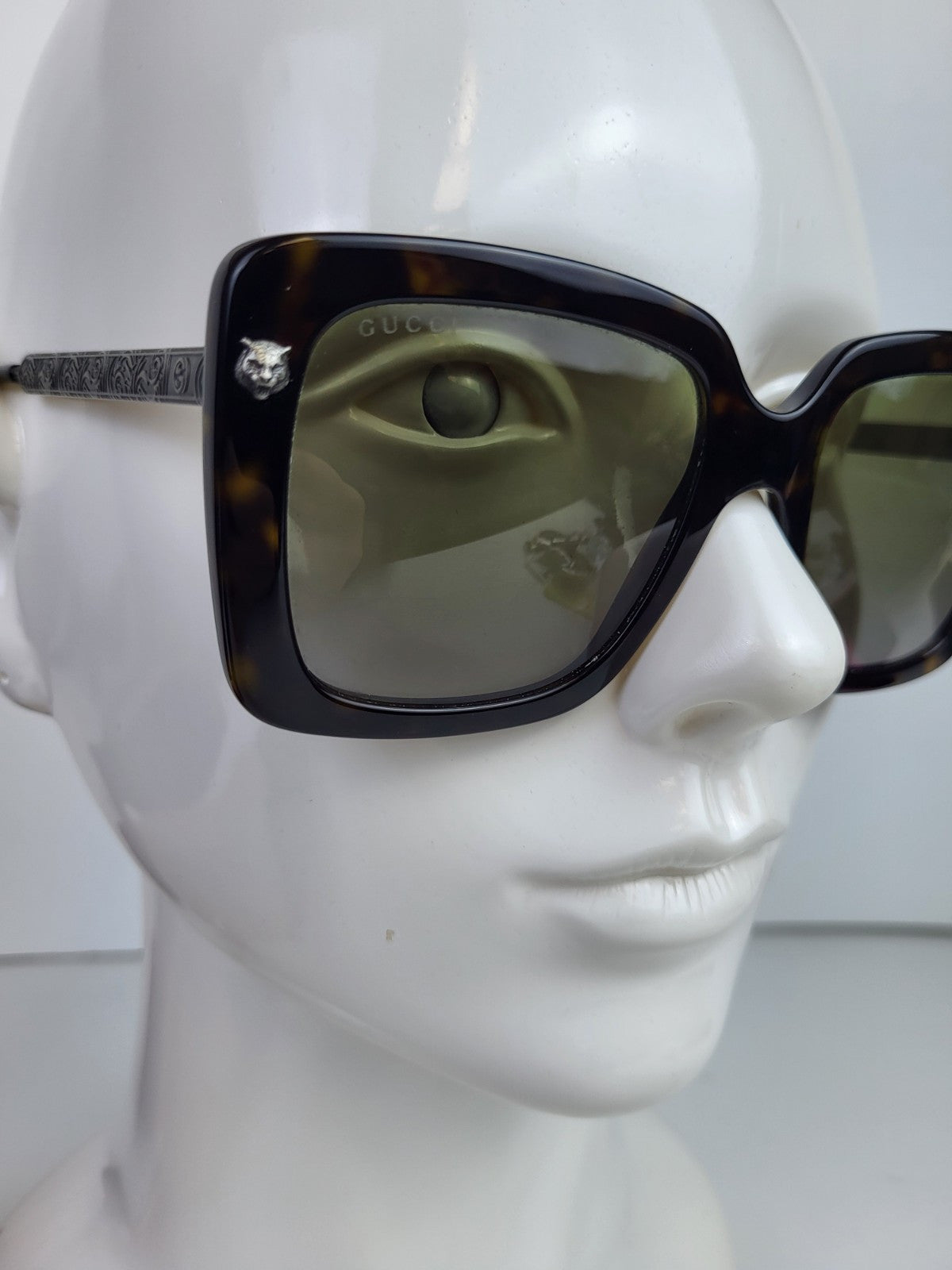 Gucci Women's Sunglasses GG0216S 002 Havana/Brown Gradient Lens Square 53mm