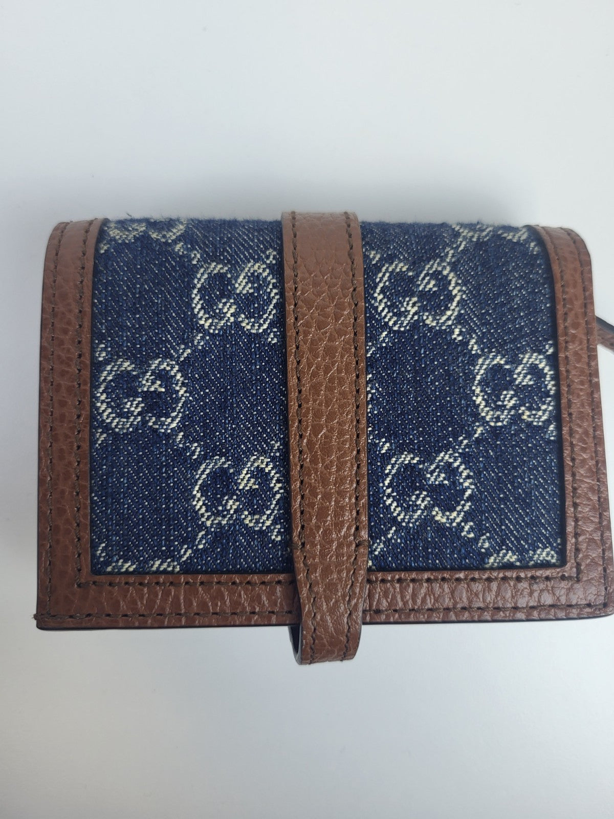Gucci GG Denim Compact Wallet