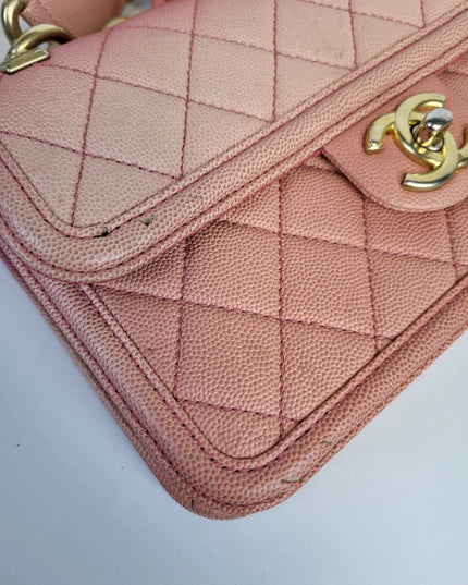 Chanel Small Sunset On The Sea Flap Coral Bag