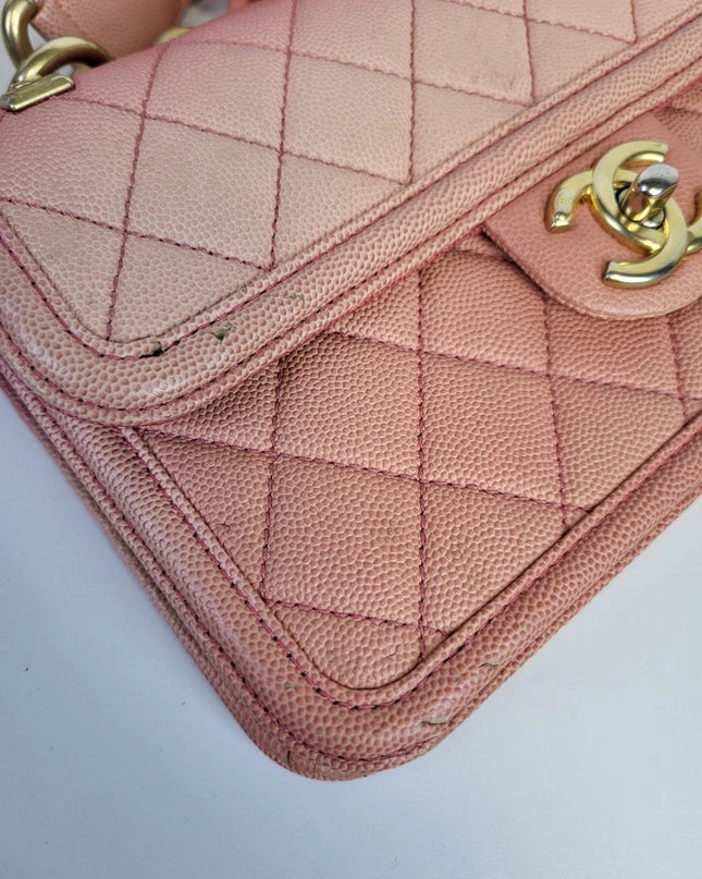 Chanel Small Sunset On The Sea Flap Coral Bag