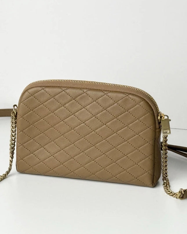 Saint Laurent Gaby Lambskin Quilted Leather Crossbody Bag