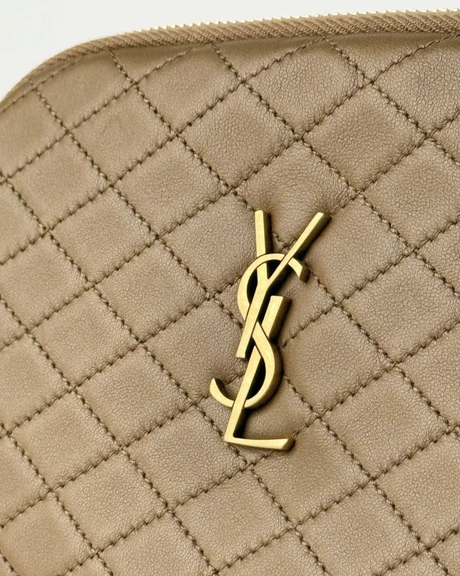 Saint Laurent Gaby Lambskin Quilted Leather Crossbody Bag