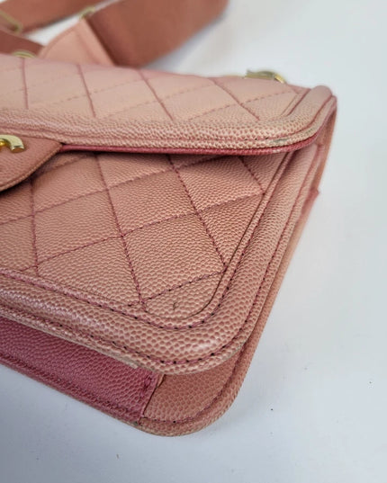 Chanel Small Sunset On The Sea Flap Coral Bag