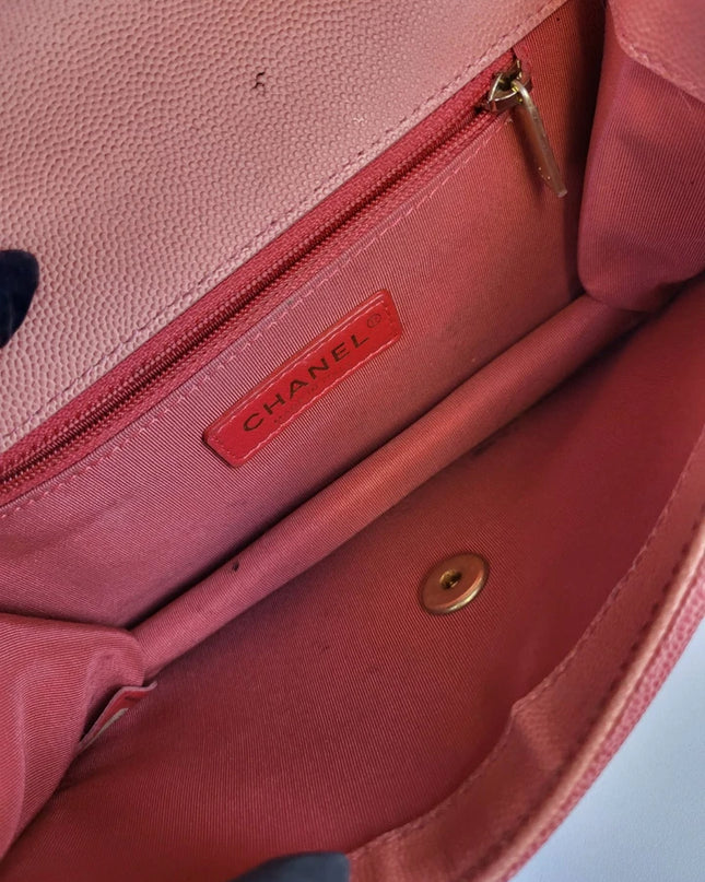 Chanel Small Sunset On The Sea Flap Coral Bag